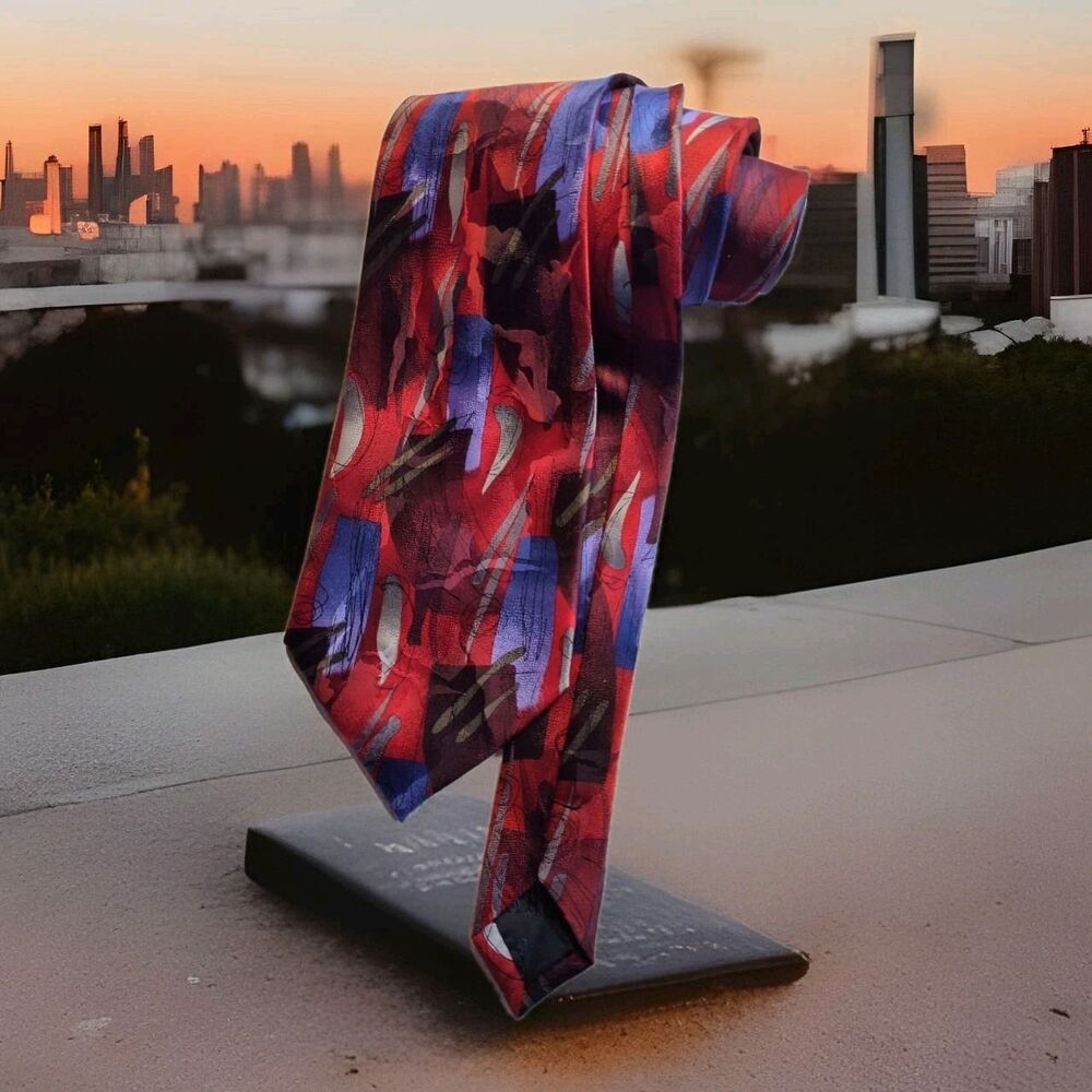 XL 58x4" Long Jerry Garcia SILK TIE: Paris In The Rain 1996 Mens 1572